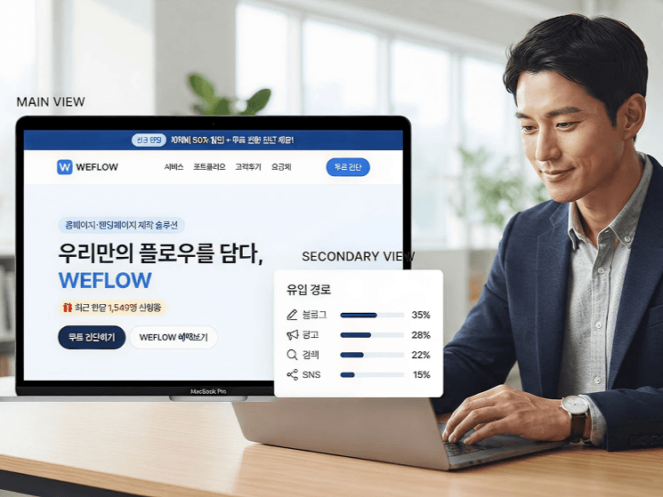 홈페이지로 유입되는 순간, 고객 DB 확보